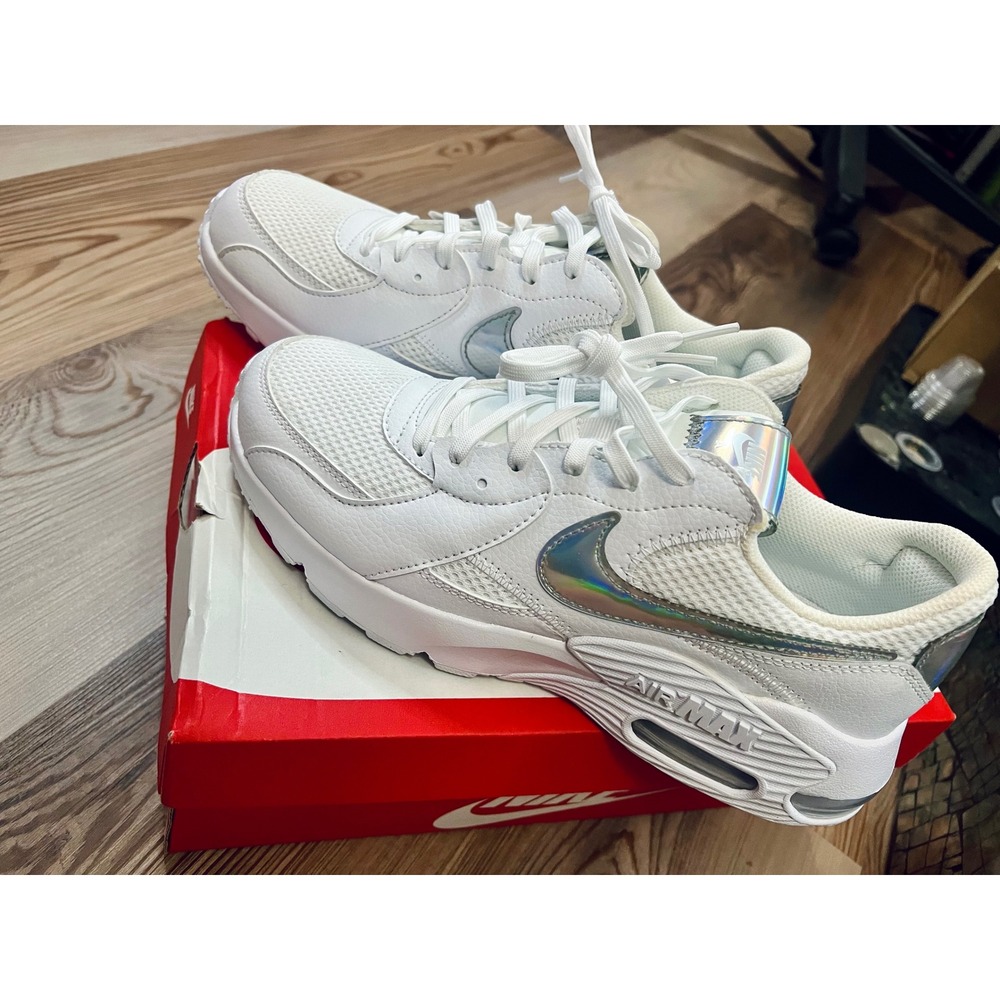 Nike Air Max Excee Womens White Iridescent Holographic Sneakers NEW IOB Size 8.5 - Picture 4 of 6